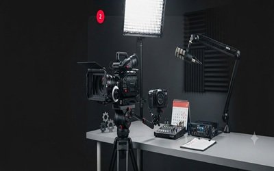 Set de producción con Blackmagic, Rode y Zoom